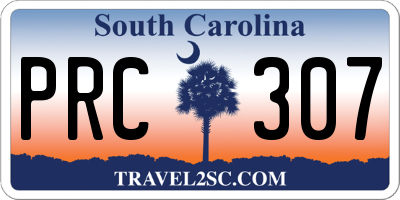 SC license plate PRC307