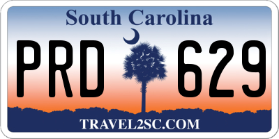 SC license plate PRD629