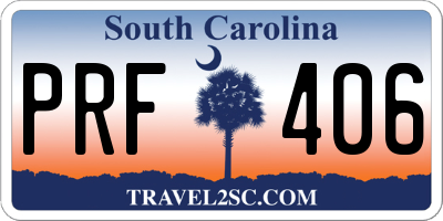 SC license plate PRF406