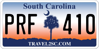 SC license plate PRF410