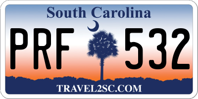 SC license plate PRF532