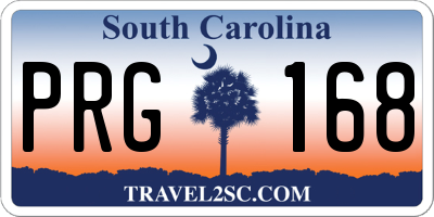 SC license plate PRG168