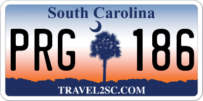 SC license plate PRG186