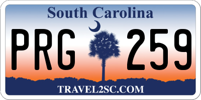 SC license plate PRG259