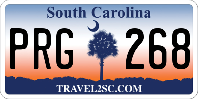 SC license plate PRG268