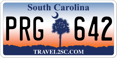 SC license plate PRG642