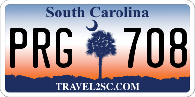 SC license plate PRG708