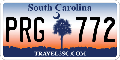 SC license plate PRG772