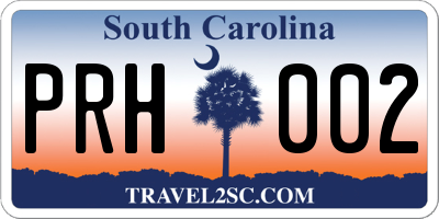 SC license plate PRH002