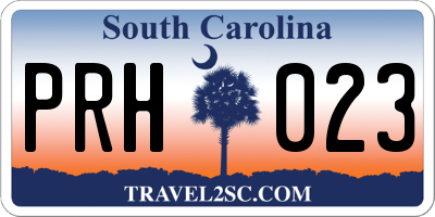 SC license plate PRH023