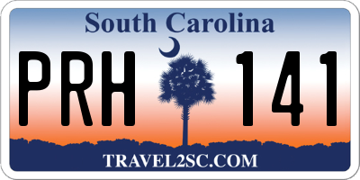 SC license plate PRH141