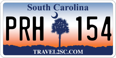 SC license plate PRH154