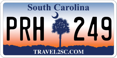 SC license plate PRH249