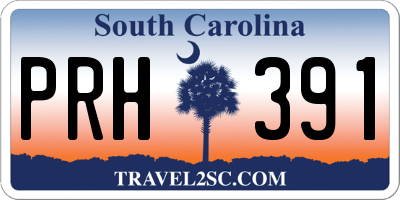 SC license plate PRH391