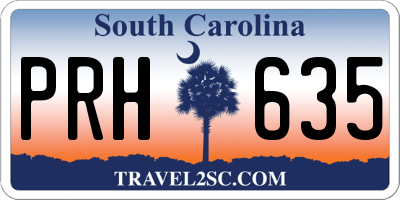 SC license plate PRH635