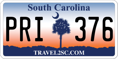 SC license plate PRI376