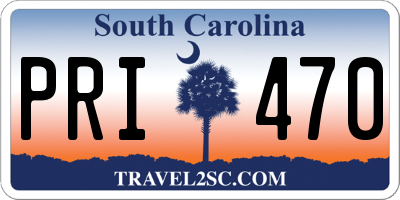 SC license plate PRI470