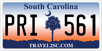 SC license plate PRI561