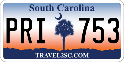 SC license plate PRI753
