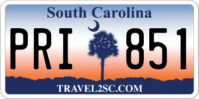 SC license plate PRI851