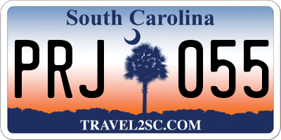 SC license plate PRJ055