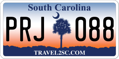 SC license plate PRJ088