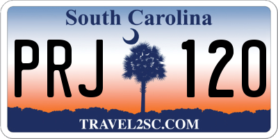 SC license plate PRJ120