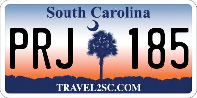 SC license plate PRJ185
