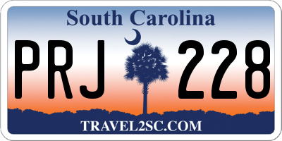 SC license plate PRJ228