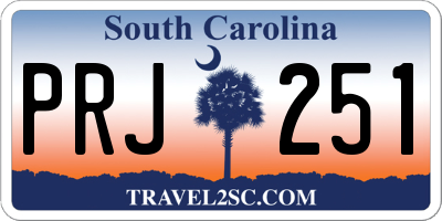 SC license plate PRJ251