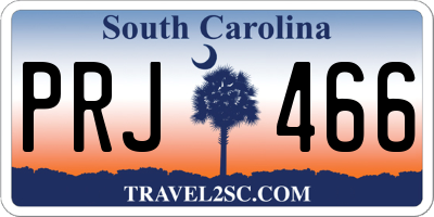 SC license plate PRJ466
