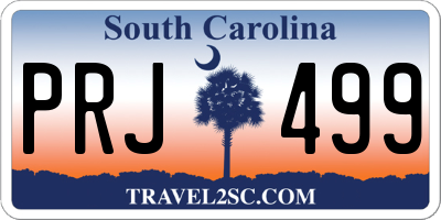 SC license plate PRJ499