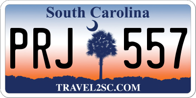 SC license plate PRJ557