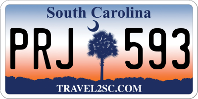 SC license plate PRJ593