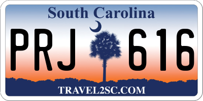 SC license plate PRJ616