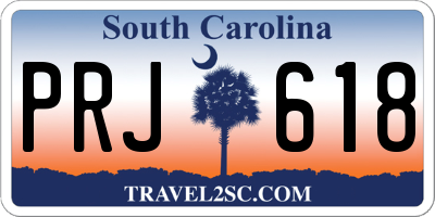 SC license plate PRJ618