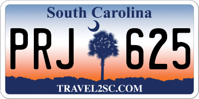 SC license plate PRJ625