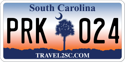 SC license plate PRK024