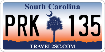 SC license plate PRK135