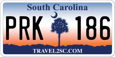 SC license plate PRK186