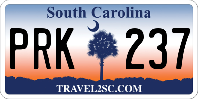 SC license plate PRK237