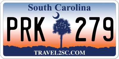 SC license plate PRK279