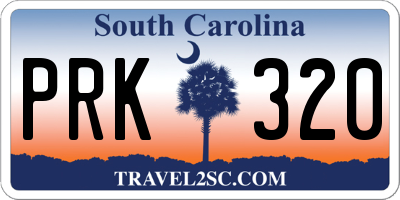 SC license plate PRK320