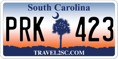 SC license plate PRK423