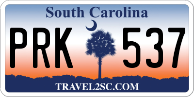 SC license plate PRK537