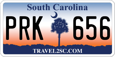SC license plate PRK656