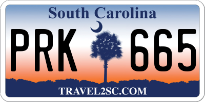 SC license plate PRK665