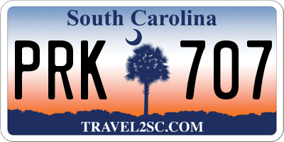 SC license plate PRK707
