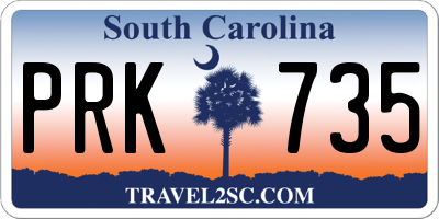 SC license plate PRK735