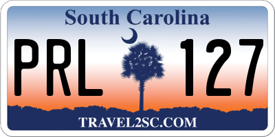 SC license plate PRL127